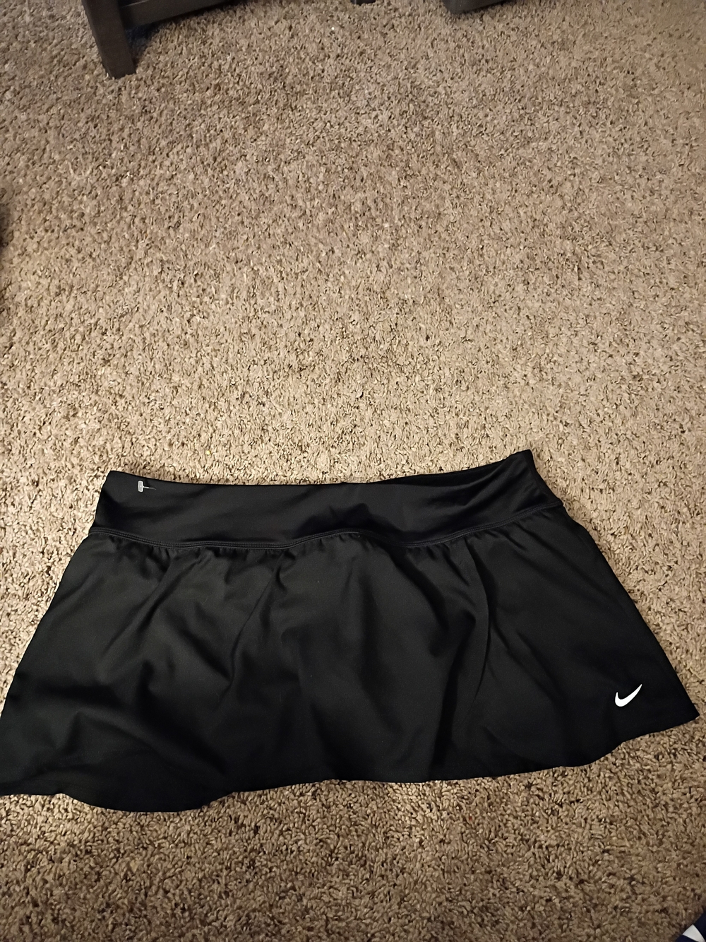 Nike Black Circle Skort with White Swoosh